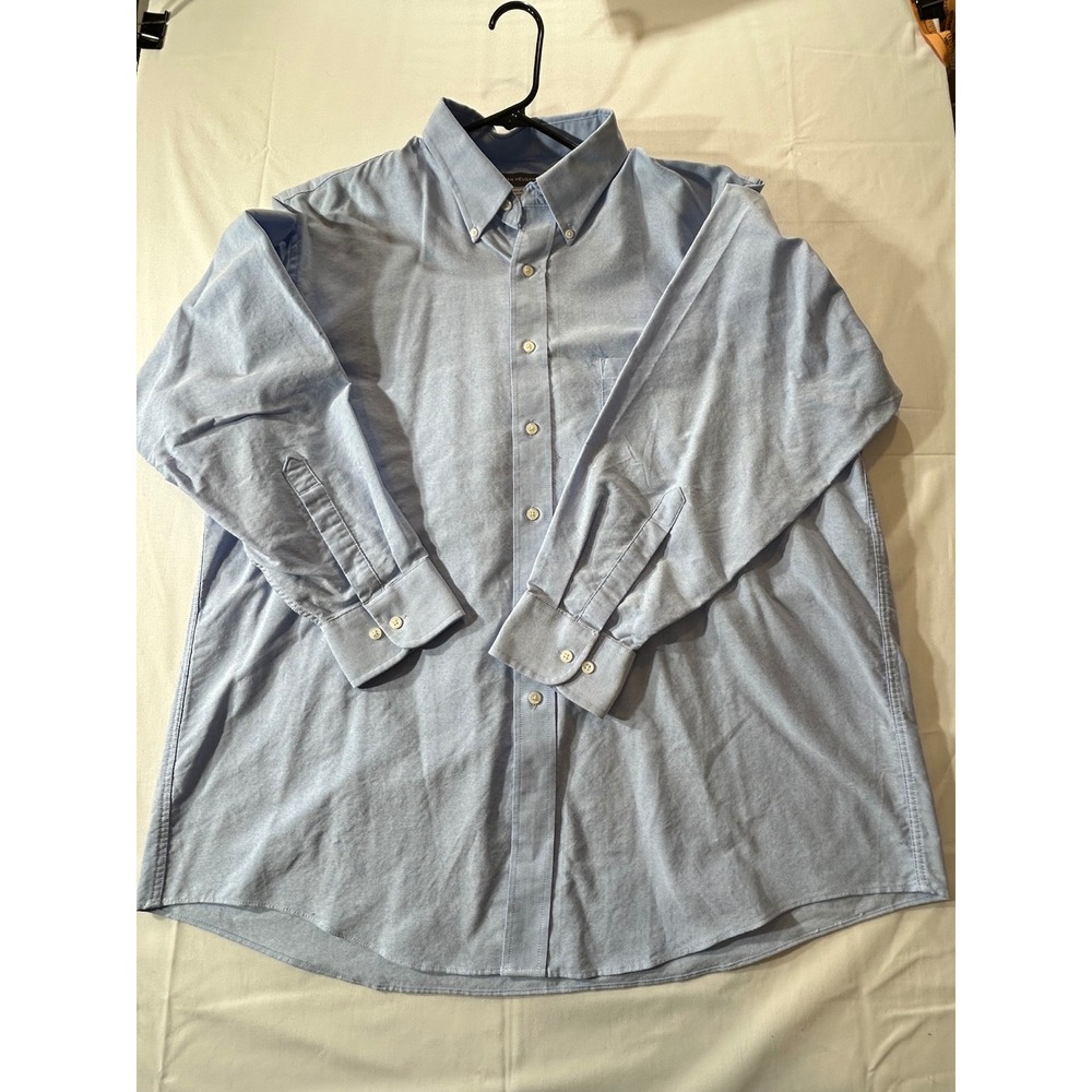 Van Heusen Mens Light Blue Oxford Long Sleeve Button Down Shirt XL